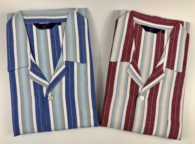striped flannelette pyjamas from Somax of Northern Ireland UK
