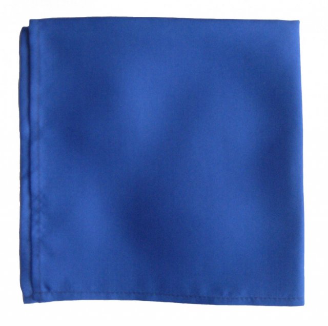 Royal blue fine silk handkerchief made in UK