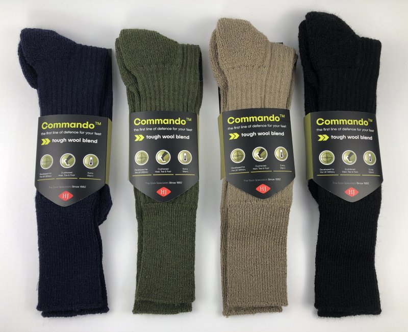H J Hall Commando socks in 4 colours