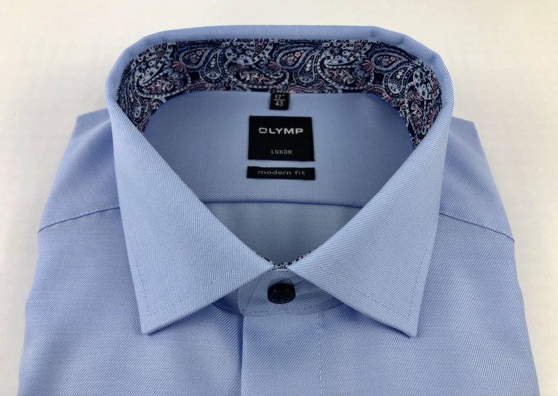 men's shirt with patterned inside collar