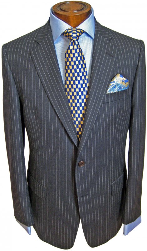 Pinstripe suit in British wool