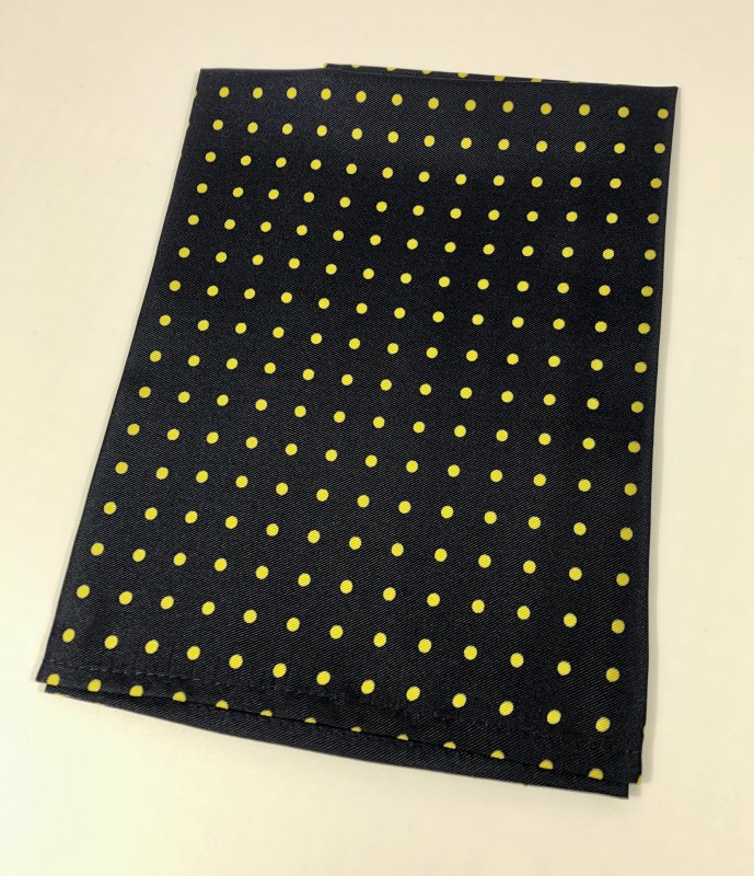 Silk handkerchief: black with yellow spots