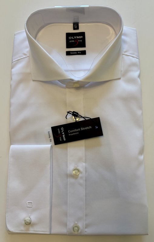 Olymp white shirt cut away collar