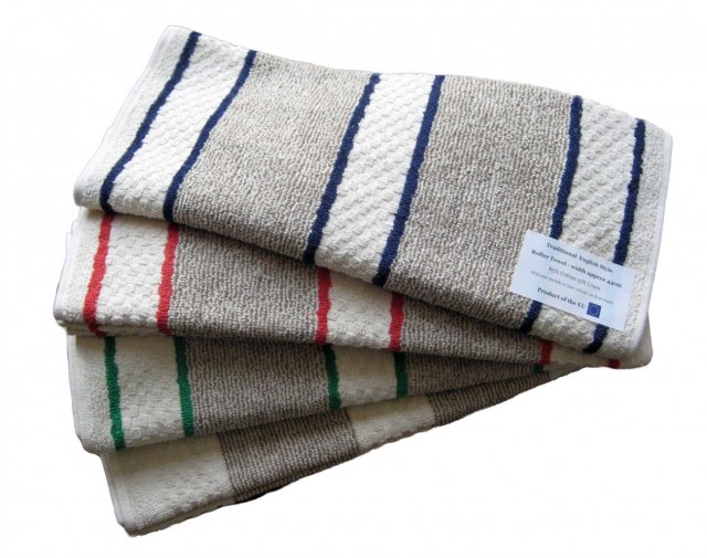 Cotton & linen roller towels red stripes blue stripes green stripes