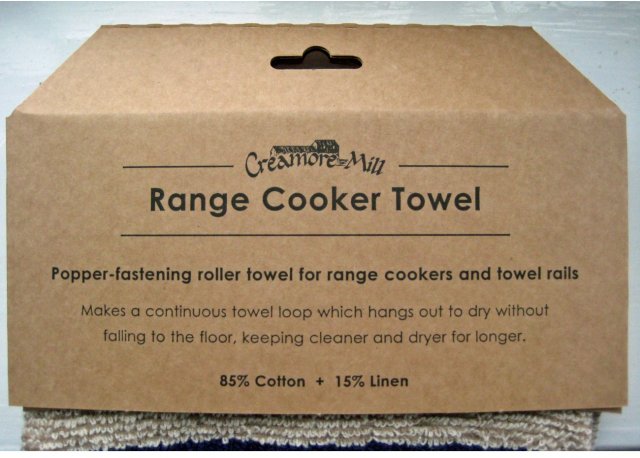 Aga towel striped range towel poppered range towel