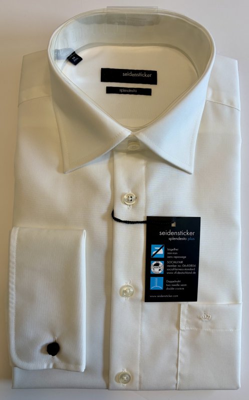 Seidensticker cream long sleeve shirt