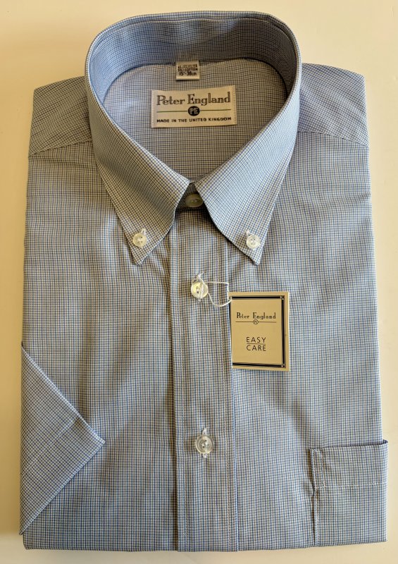 Peter England blue short sleeve shirt