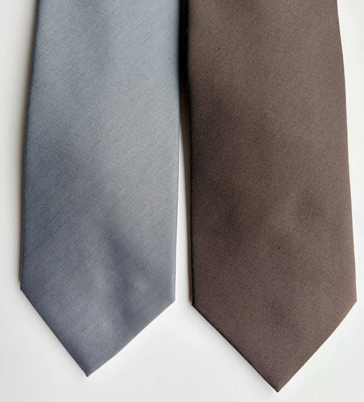 Brown ties & grey ties with 8.5cm blade