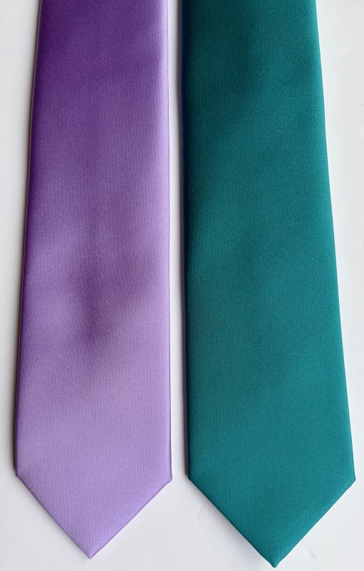Lilac tie & turquoise tie 7.5cm blade