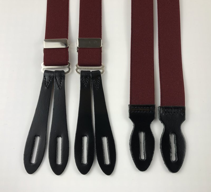 Buy Men Suspenders 4 Clips KANGDAI Genuine Leather Braces X Back Durable  Wide Elastic Straps Braces for Trousers Online at desertcartINDIA