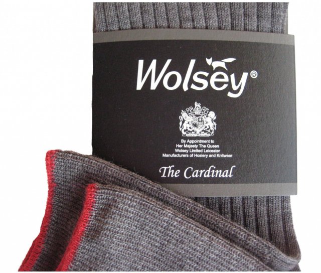 Wolsey Cardinal calf length half hose socks in mid grey