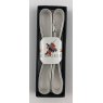 Pair of silver armbands shirt sleeves garters in gift box