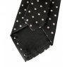 Silk tie black with white polka dots