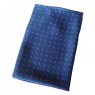 Silk handkerchief: mid blue with pink spots
