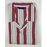 red and wine striped flannelette pyjamas