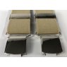 Beige braces with wide strong clip to grasp trouser waistband