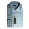 Olymp blue green and white windowpane check 100% cotton shirt