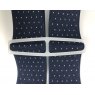 Navy braces with white pin-dots and rear slider