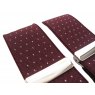 Clip end pin-spot braces for men in wine/burgundy with silver slider and clips