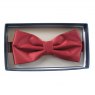 Satin ready tied bow tie wine red