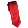 Red silk tie with white pin-dots