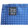 Blue silk handkerchief with white microdots/pindots