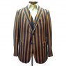 Blue & gold striped made to measure suit