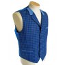 Blue tweed check suit