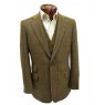 Country tweed jacket with alcantara collar