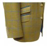 Check tweed jacket with blue collar