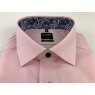 Olymp Luxor long sleeve shirt - pink with Paisley collar lining