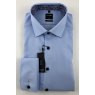 Olymp Luxor shirt - blue with Paisley lining in collar