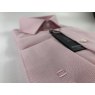 Olymp logo on cuff of plain pink long sleeved shirt for wearing with suit