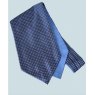 Silk cravat: French blue with white pin dots