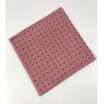 Silk handkerchief: mid pink with mid blue spots