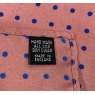 Silk handkerchief: mid pink with mid blue spots