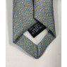 Silk tie:blue/grey with gold pattern