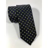 Silk tie: black with golden yellow spots
