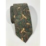 Silk tie: green pheasant design