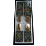 Green and black Paisley pattern clip braces XXL (52 inches)