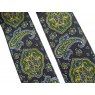 Green and black Paisley pattern clip braces XXL (52 inches)