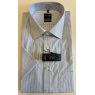 Olymp short sleeved blue and white striped shirt