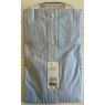 Olymp short sleeved blue and white striped shirt