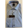 Olymp striped blue shirt with contrast buttons