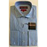 Long sleeve shirt with wide blue stripes: Stephens Brothers