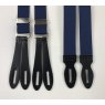 navy blue leather end narrow braces