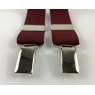 narrow wine/burgundy braces with silver clip