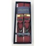 Thurstons box cloth braces in wine/burgundy with leather ends