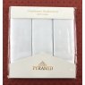 Pyramid 100% cotton gentlemen's white handkerchiefs: pack of 3