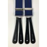 navy blue button braces with leather ends